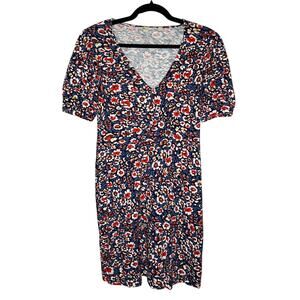 Boden - Multicolored Floral Dress - Puffy Sleeves